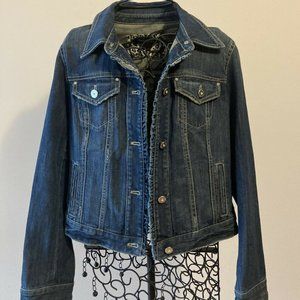 White House Black Market Denim Jacket Size 4